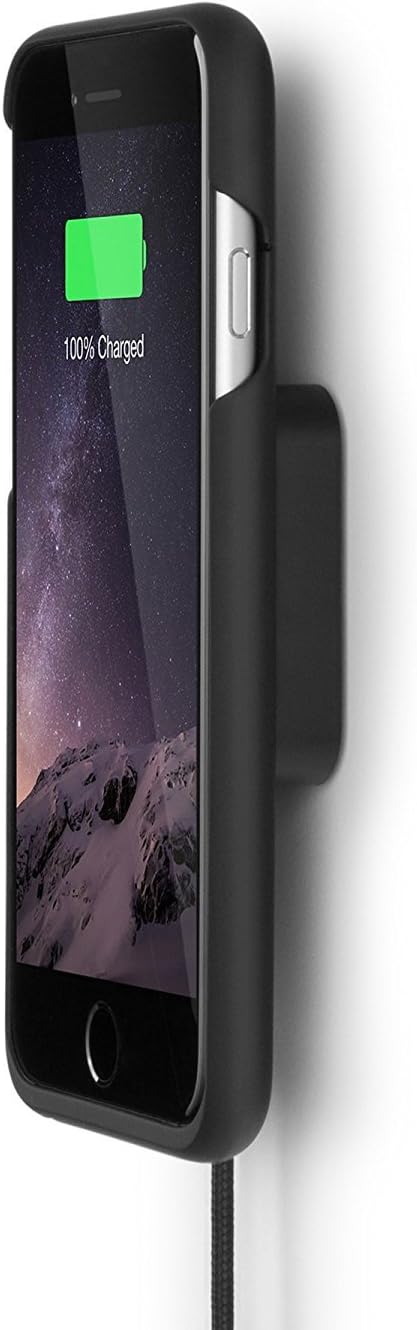 XVIDA Wireless Charging Home Kit - Qi Charging - Wireless Charging Protective Case and Magnetic Charging Pad for iPhone 6/6S - Black