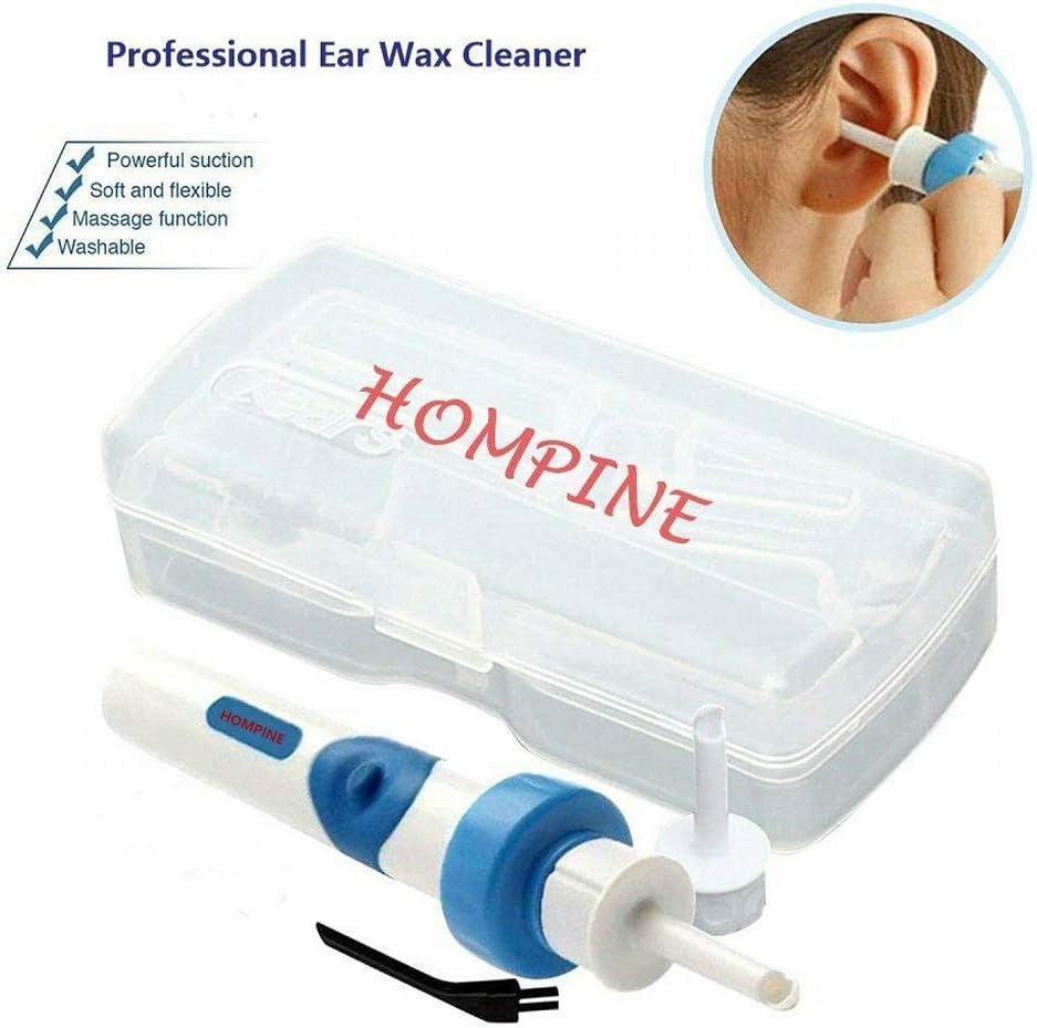 HONEWIN Automatic Electric Ear Wax Earwax Removal Kit Electric Vacuum Ear Cleaner Easy Earwax Soft Prevent Ear-Pick Clean Tools Set