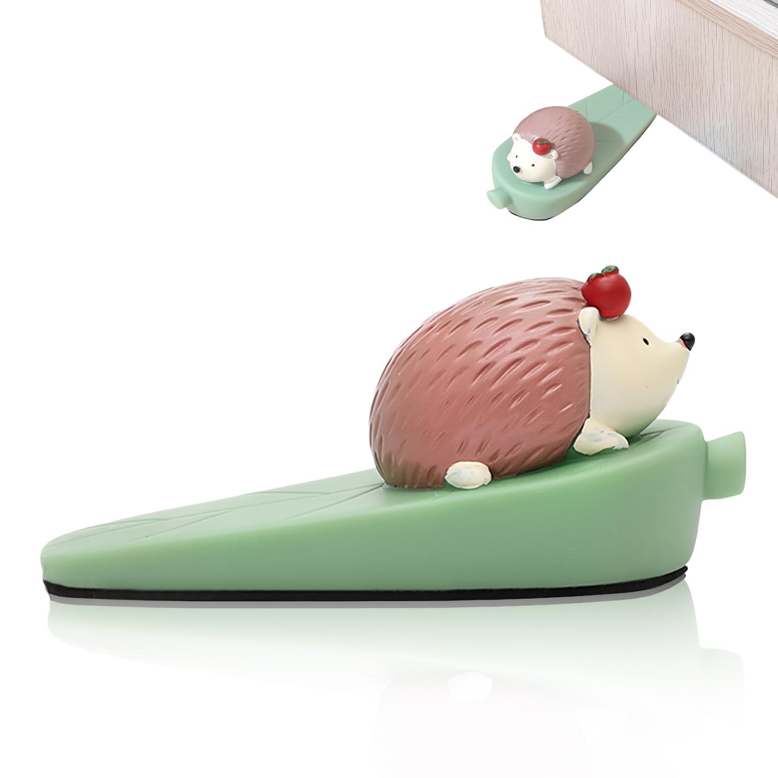 Cute Door Stopper, Funny Animal Door Stop Hedgehog Decorative Door Wedge Door Protector for Home and Office Floor