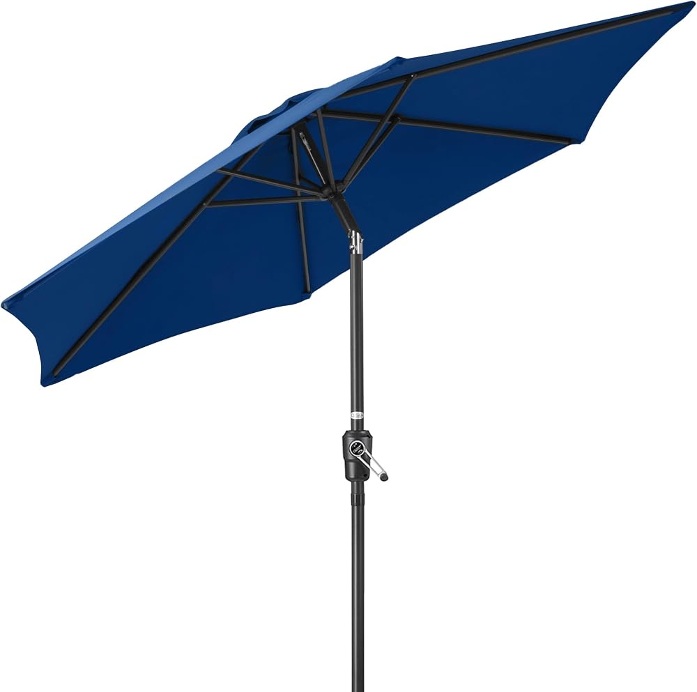 CHRISTOW Tilting Garden Parasol Umbrella UV Protective Polyester Canopy With