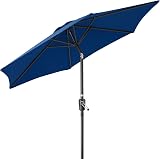 CHRISTOW Tilting Garden Parasol Umbrella UV Protective Polyester Canopy With