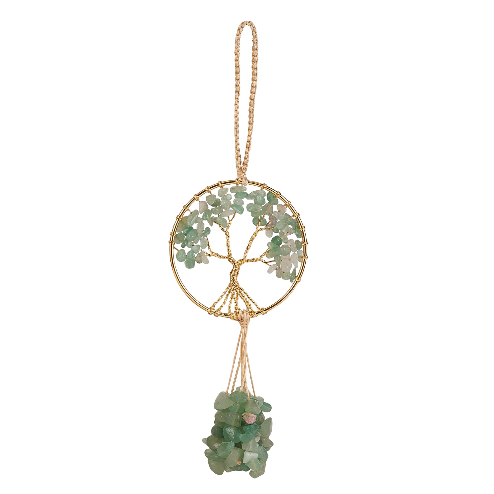 WEWAYSMILE Tree of Life Hanging Ornaments, Tree of Life Car Hanging, Tree of Life Crystal Hanging Ornaments, For window hanging decoration hanging car rearview mirror decoration (H)