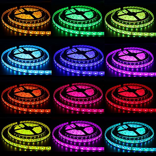 sanwo WiFi Wireless Smart Phone Control Light Strip Kit(WiFi Controller +Light Strip + Power + Manual), 32.8ft 600LEDS 5050RGB Waterproof IP65 LED Lights, Support for Android 、IOS and Alexa - Thumbnail 5