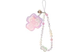 iFace Hello Kitty and Friends Beaded Wristlet Universal Phone Charm Strap - Cute Wrist Chain Lanyard Aesthetic Decor Strap for Cell Phone Camera Keys AirPods Keychains