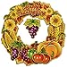 Gift Boutique Happy Thanksgiving Hanging Decorations Wall Cutouts Sign 4 Pack Fall Turkey Wreath for Window Door 16 Inch Autumn Banners Harvest Party Favors Supplies