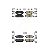 AmeriBRAKES Front Rear Ceramic Disc Brake Pads Kit