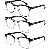 racico Blue Light Glasses for Men & Women - Mixed Material + Metal Frames with UV Protection Coating