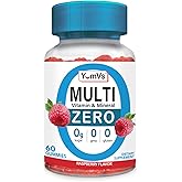 YUM-V'S Multivitamin Zero Gummies by YumVs | Sugar-Free Vitamins Supplement for Women & Men | Chromium, Thiamine, and Magnesium | Natural Raspberry Flavor Chewables - 60 Count