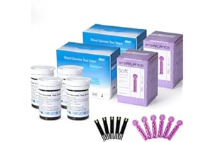 Canadian Home Healthcare Blood Sugar Test Kit, 50 Universal Strips, 50 Sterile 30G Lancets, No Coding Required, Fast Accurate