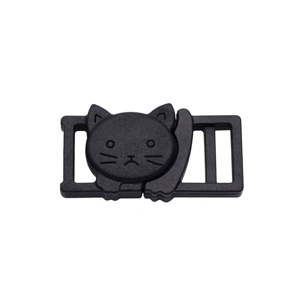 15 Pack Cat-Head Breakaway Safety Buckle, Black for 11mm Webbing