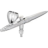 Harder &amp; Steenbeck Ultra 2024 Airbrush, German-Engineered | Dual Action Painting Set with Gravity-Feed Airbrush with 0.45mm Self-Centering Nozzle, 5ml Paint Cups - 120231