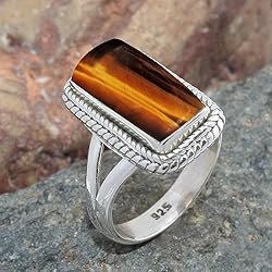 Solid 925 Sterling Silver Ring For Womens Natural