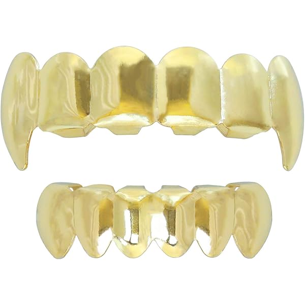 Amazon.com: 24K Gold Plated Hip Hop Punk Custom Fit Teeth Grillz