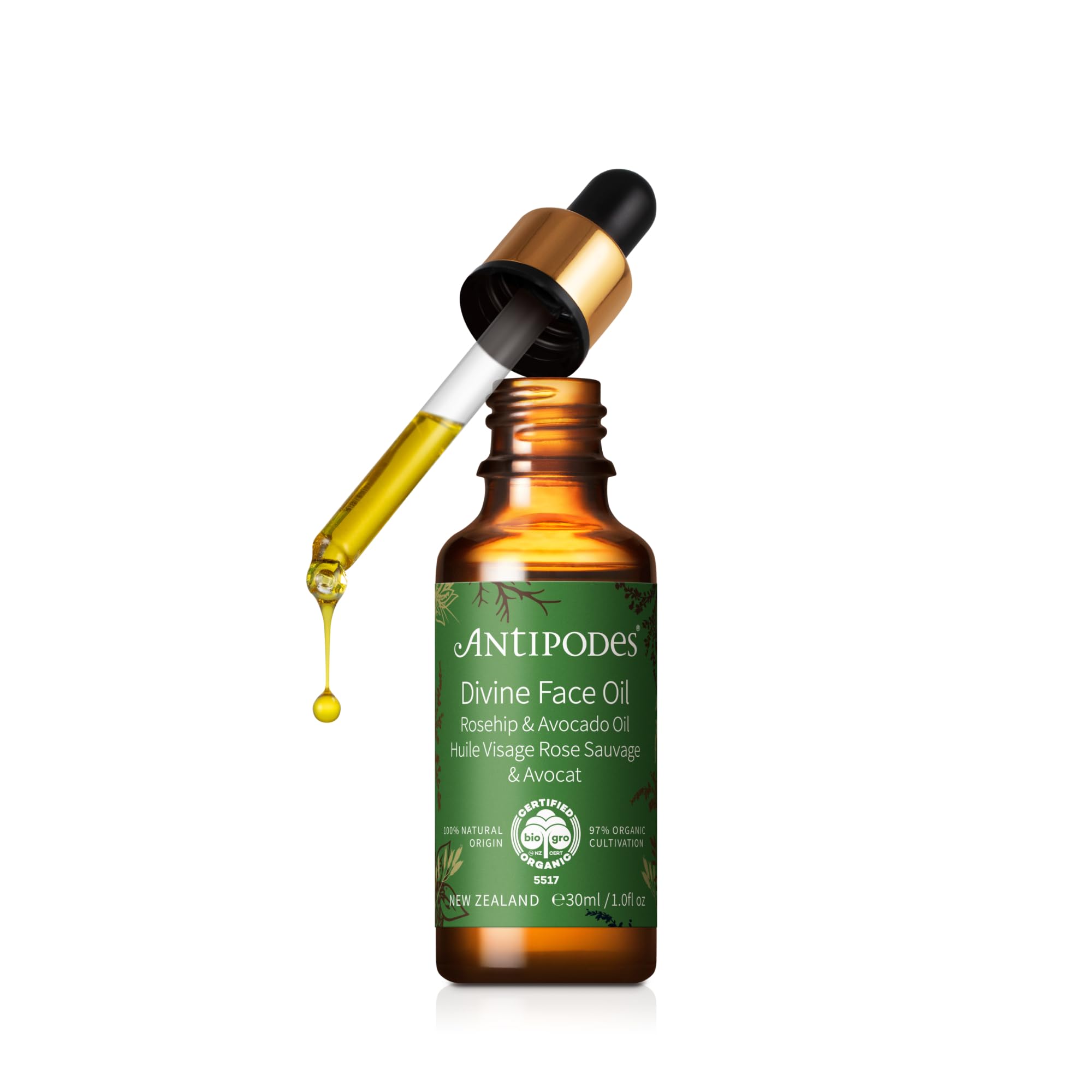 Divine Face Oil Rosehip Oil & Avocado Oil – Anti-Aging Face Oil to Address Appearance of Fine Lines & Wrinkles - 30ml