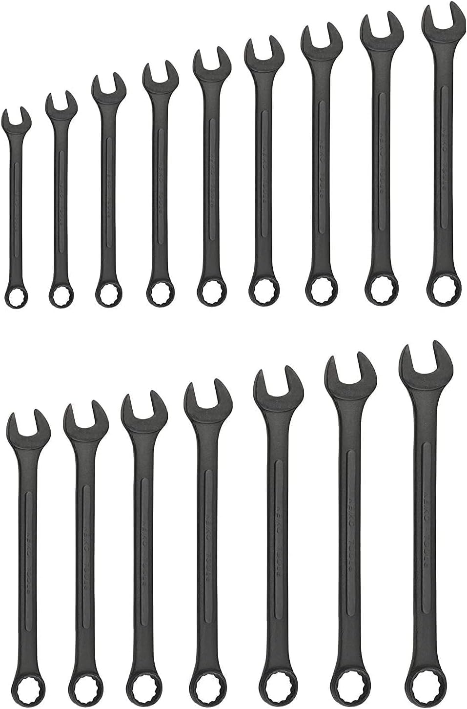 Neiko 03575A Jumbo Combination Wrench Set | 16 Piece | MM | 6 mm to 32 mm | Raised Panel Construction