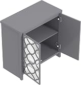 Galano Iris 2 Door Sideboard Grey Storage Cabinet Living Room Kitchen view 6