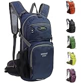 Lemuvlt Hiking Daypack 15L Lightweight Waterproof Backpack | Water Resistant Biking Cycling Running Skiing Snowboarding Water Backpack