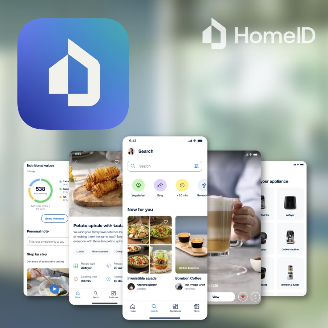 Philips 7000 Series Pasta Maker, ProExtrude Technology 150W, 8 discs, Perfect Mixing Technology, Prepare up to 8 Portions, HomeID App, White, (HR2660/03)