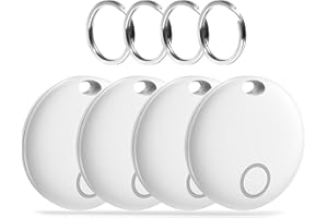 MIDLOCATER Air Tags-4 Pack GPS Tracker, Key Finder Bluetooth Luggage Tracker with Keychain, Works with Apple Find My (iOS Only), Item Locator for Key, Wallet, Suitcase, Bags, IP67 Waterproof, Battery Include