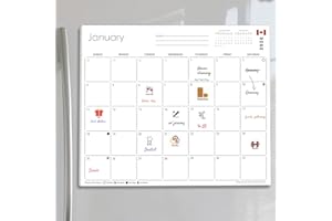 Calendarin Magnetic Fridge Calendar 2026 for Canada, Family Organizer for Home Office Professionals, 12 Months 2026 Academic 