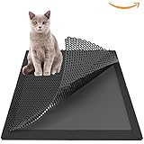 Cat Litter Trapper- Cat Litter Box Mat Water Proof Layer and Puppy Pad Option,Large 30" X 23"