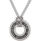 TEAMER Shema Yisrael Necklace Jewish Prayer Hear O Necklace Stainless Steel Hebrew Pendant Religious Vintage Jewelry for Men Women