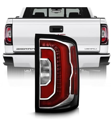 Plug-and-Play LED Tail Light For 2016-2018 GMC Sierra 1500 - Passenger Side Brake Lamp, Super Bright