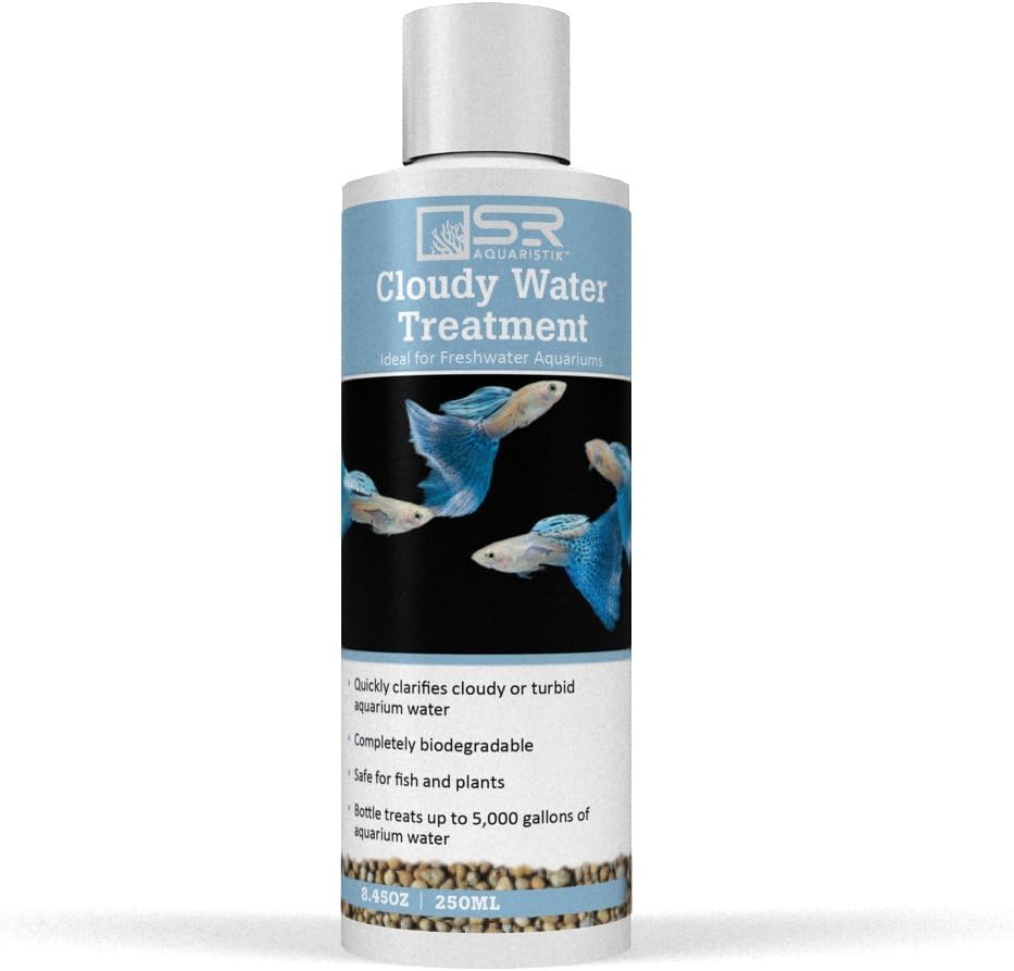 SR Aquaristik Aquarium Cloudy Water Treatment 8.45oz/250ml - Treats up to 5000 Gallons