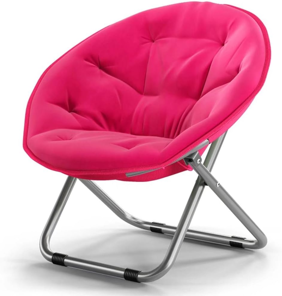 Moon chair Portable Chair with Adjustable Folding chair Adult Sun Loungers Lazy Chair Radar Chair Lounge Chair Folding Chairs Round Chairs Sofa Chair Oxford Fabric Thick Upright Cotton Steel