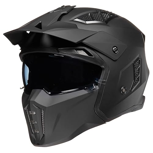 ILM Open Face Motorcycle 3/4 Half Helmet for Men and Women, Vintage Retro Helmet with Visor for Moped ATV Cruiser Scooter DOT Model Z302(Matte Black,Medium) in Saudi Arabia | Whizz Helmets ILM Open Face Motorcycle 3/4 Half Helmet for Men and Women, Vintage Retro Helmet with Visor for Moped ATV Cruiser Scooter DOT Model Z302(Matte Black,Medium) in Saudi Arabia | Whizz Helmets