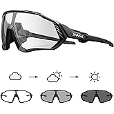 KAPVOE Photochromic Cycling Glasses Men Women Mountain Bike Sunglasses Clear MTB Bicycle Riding - K9408