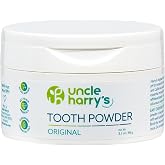 Uncle Harry's Original Ayurvedic Tooth Powder, 3 oz | Traditional Herbal Formula, Sensitive Teeth Support, Gum Care, Fluoride Free, Vegan Friendly