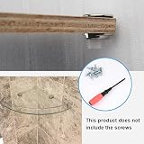 WYAN 20Pcs Zinc Alloy Glass Shelf Brackets Clips for Cabinet Kitchen Table view 3