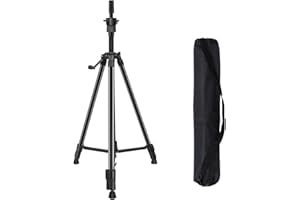 DANSEE Wig Stand Tripod, Metal Mannequin Head Stand Adjustable (24 - 64 inch)