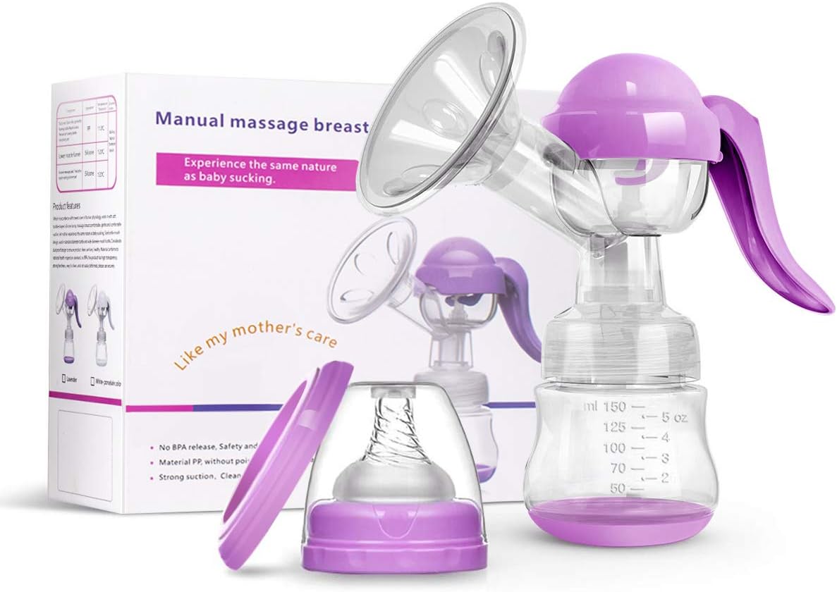 Manual Breast Pump – Hand Breastfeeding Pump Manual Breast Milk Pump ...