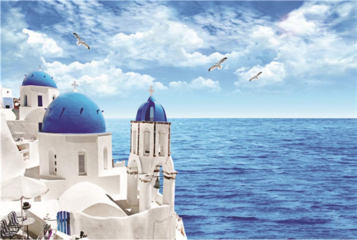1000 Pieces Jigsaw Puzzles for Adults, Sights Views Puzzle Sets for Family, Cardboard Puzzles, Educational Games, Brain Challenge Puzzle for Kids Childrens (Flamingo) (Aegean Sea)