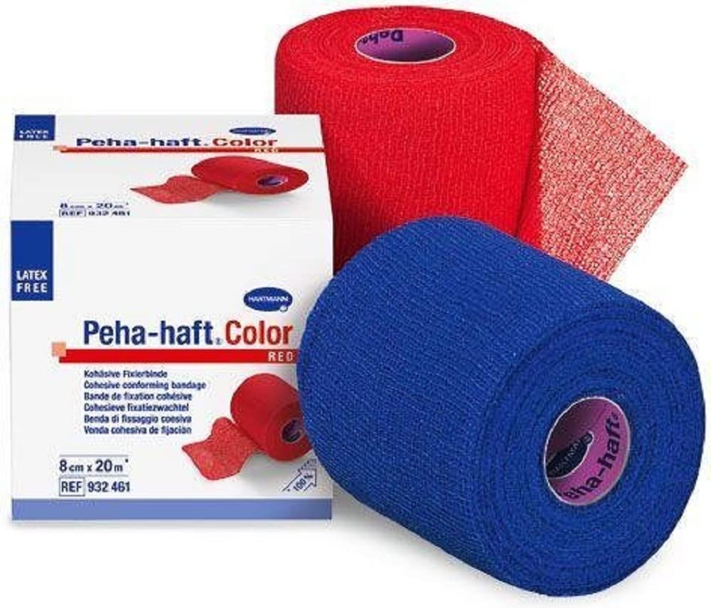 Hartmann 9324742 Peha-Haft Colour Cohesive Elastic Fixation Bandage, Blue, 8 cm x 20 m