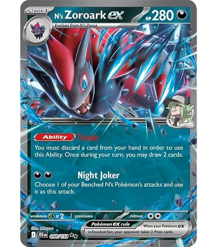 Amazon.com: Pokemon - N's Zoroark ex 175/159 – Journey Together