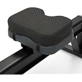 Rowing Machine Seat Cushion, Memory Foam Pad with Anti-Slip Straps | Tailbone Pain Relief Pad Compatible with Concept 2, WaterRower, Hydrow and Peloton Bike, Comfortable Memory Foam Cushion