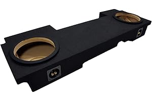 ASC Chevy Silverado or GMC Sierra HD Crew Cab Truck 2001-2006 Dual 10" Subwoofer Custom Fit Underseat Sub Box Speaker Enclosu