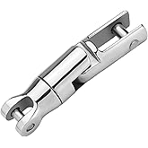 Pvrud Multidirectional Boat Anchor Swivel 316 Stainless Steel, Marine - Two/Three Section Grade Anchor Chain Swivel Connector with 360 - Degree Rotation
