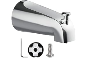 Nasml 5.3" Bath Slip-On Diverter Tub Spout ，Replacement Tub Spout with Diverter Durable Bathtub Faucet (for 5/8" Copper Water Tube) (Chrome)