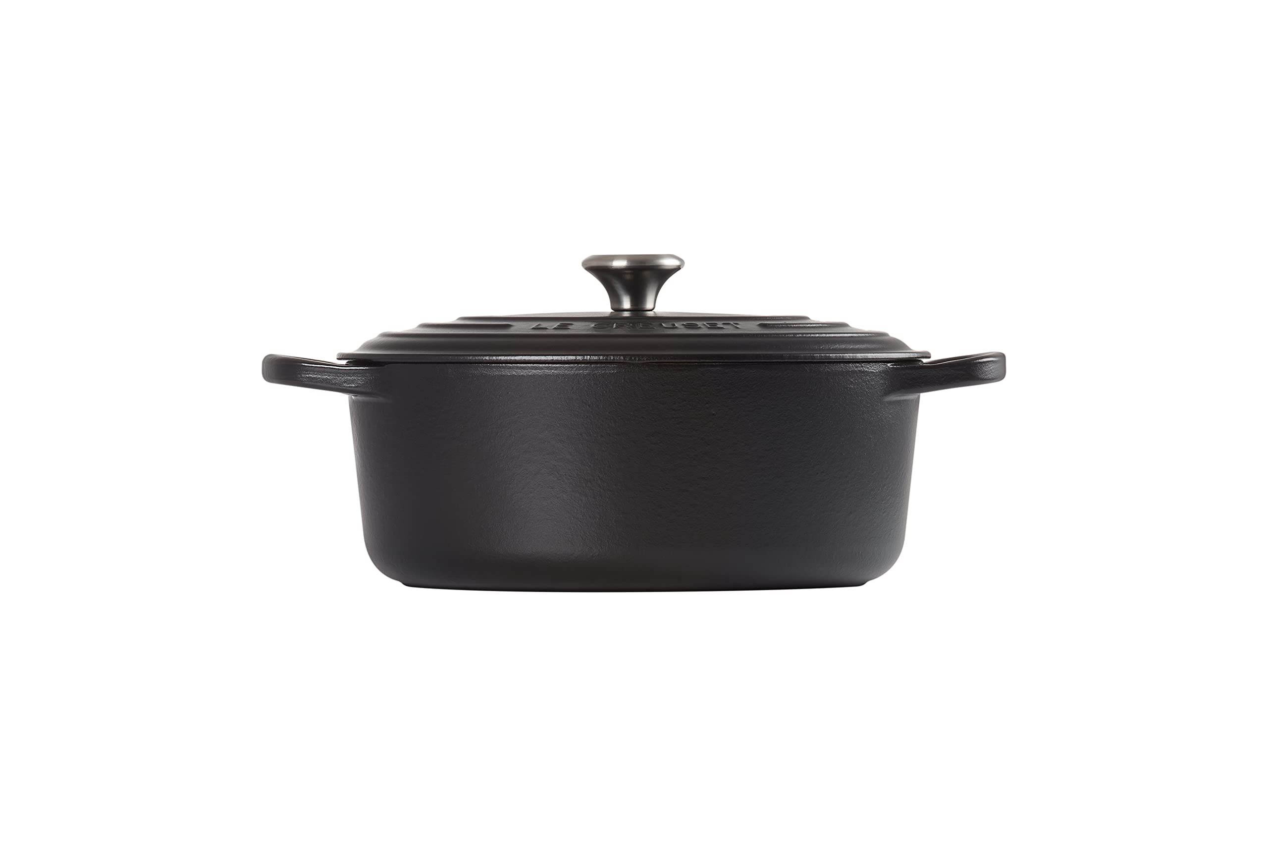 LE CREUSET Signature Enamelled Cast Iron Oval Casserole Dish with Lid, 29 cm, 4.7 Litre, Matte Black, 21178290000430