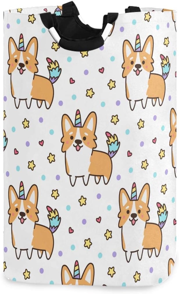 Amazon Com Welsh Corgi Dog Laundry Hamper Laundry Basket Unicorn Puppy Dirty Clothes Bag Pet Animal Foldable Laundry Bucket Washing Bin Toys Storage Organizer For College Dorms Kids Bedroom Bathroom Kitchen Dining
