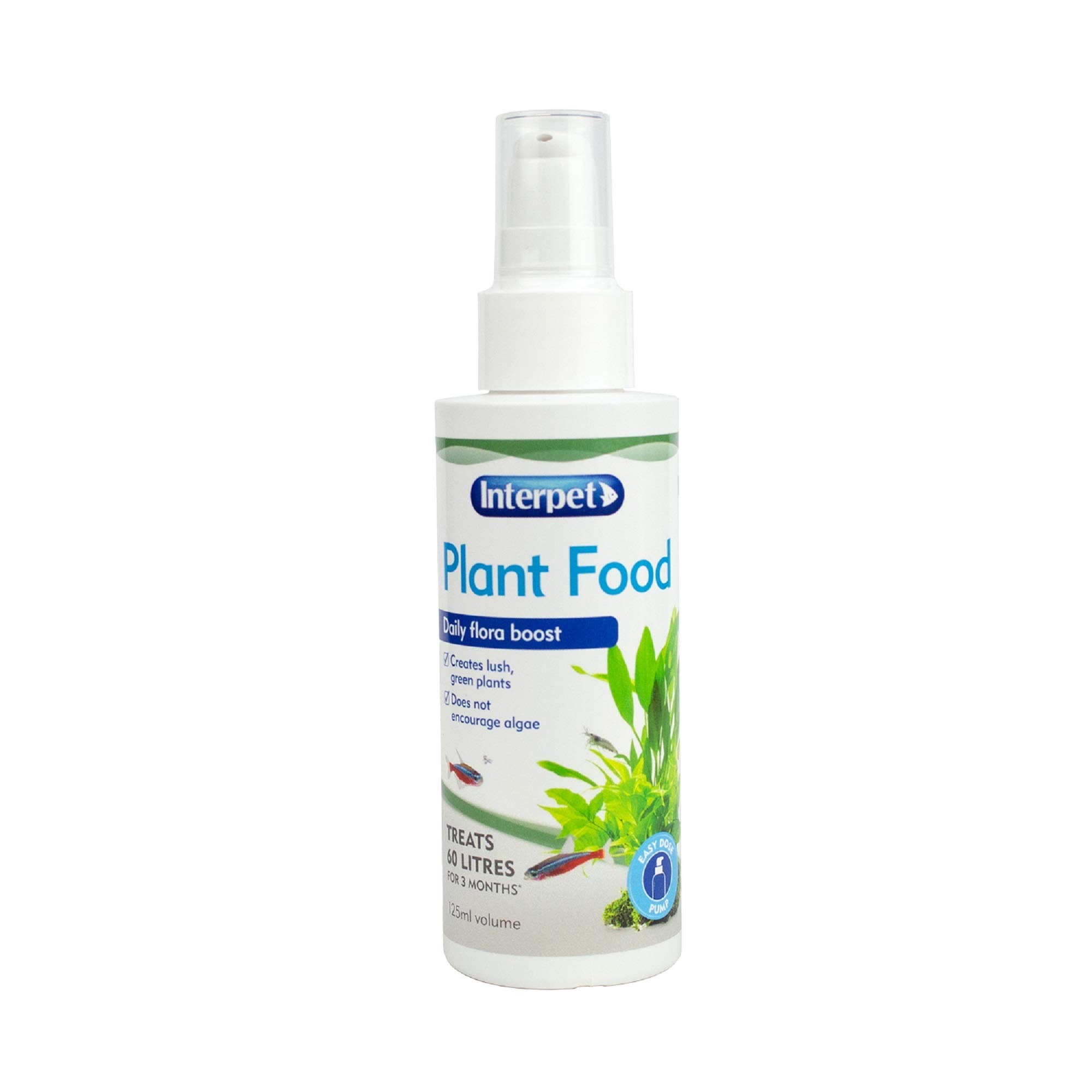 Interpet Liquid Aquarium Plant Food, Daily use for Lush Green Plants, No Nitrate or Phosphate 125ml