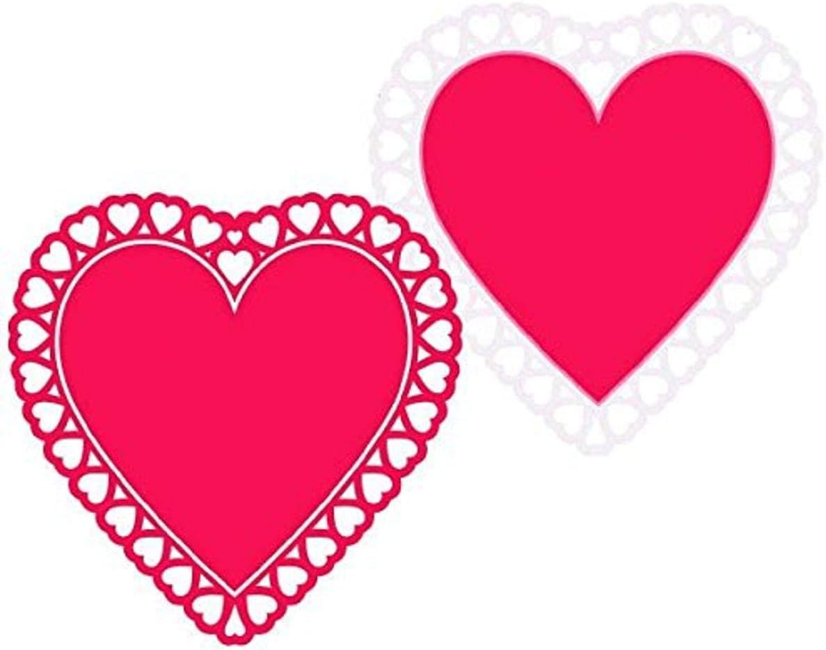 pic Lace Heart valentine pink paper lace heart