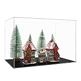Clear Self-Assembly Acrylic Display Case with Black