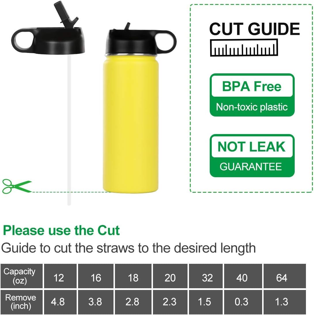 The Mass Wide Mouth Straw Lid Compatibility Most Sports Water Bottle (Black) : Sports & Outdoors