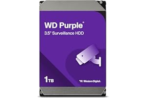Western Digital 1TB WD Purple Surveillance Internal Hard Drive HDD - SATA 6 Gb/s, 64 MB Cache, 3.5" - WD10PURZ
