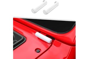 Jimen Compatible with Jeep Wrangler JL JLU & Jeep Gladiator JT 2018-2024, 1 Pair Car Front Windshield Hinge Cover Trim (White)